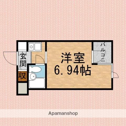 キャッスルマンション上福岡(ワンルーム/2階)の間取り写真