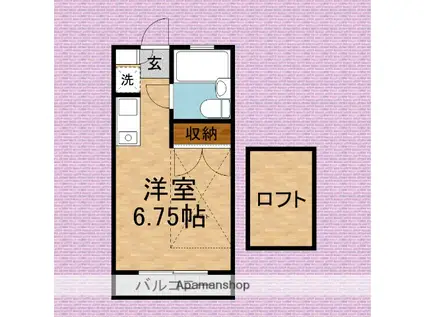 ウィル大和田(ワンルーム/2階)の間取り写真