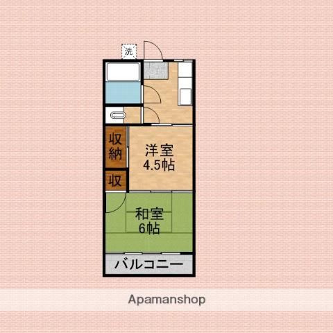 栄ハイツ(2K/1階)の間取り写真