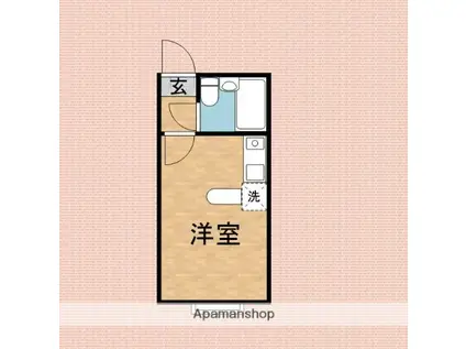 ベルピア・上福岡第3(ワンルーム/2階)の間取り写真