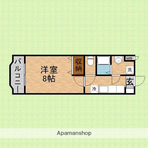 コルティーレ(1K/3階)の間取り写真