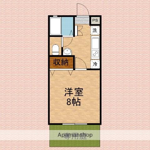 フラワーハイツ(1K/1階)の間取り写真