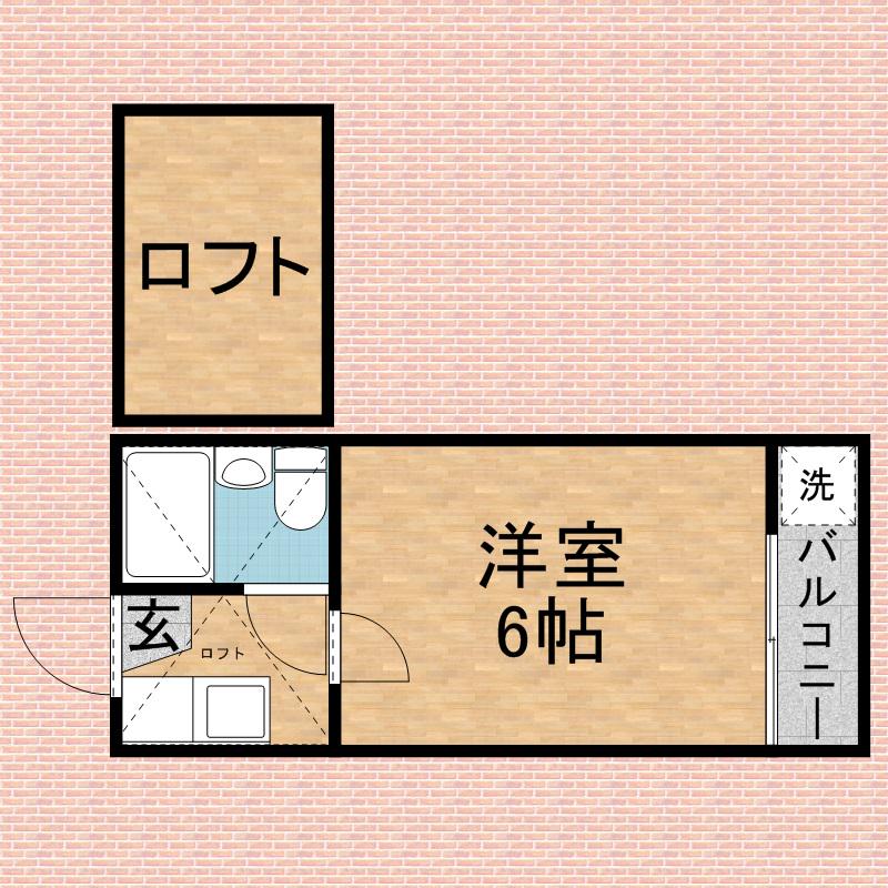 ロジューマン築地(1K/1階)の間取り写真