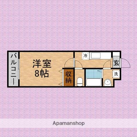 クラレット(1K/1階)の間取り写真