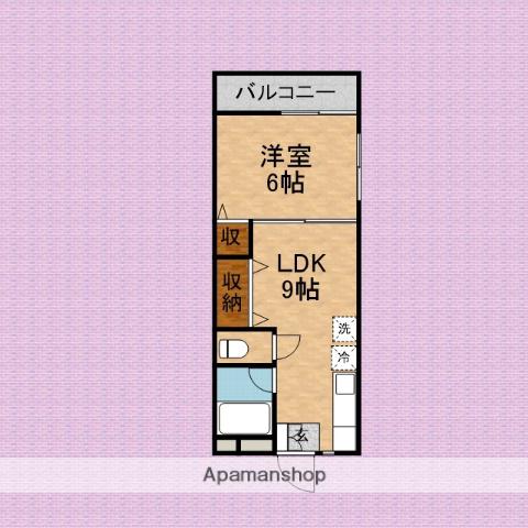 サンコーポ西山(1LDK/1階)の間取り写真