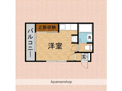 うれし野堀井ビル(ワンルーム/4階)の間取り写真