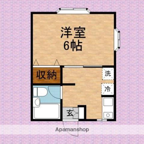 ヴィラプロヴィデンス(1K/1階)の間取り写真