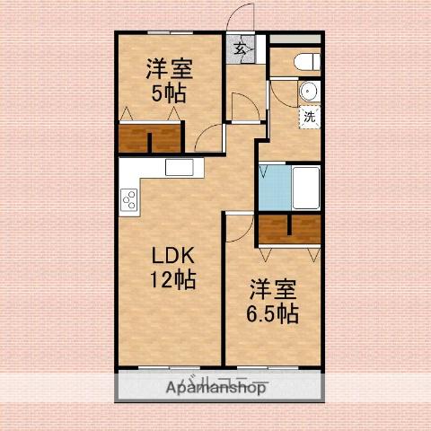 サンフォレスト(2LDK/4階)の間取り写真