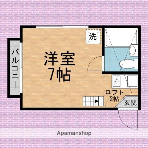 シャロン(ワンルーム/1階)の間取り写真