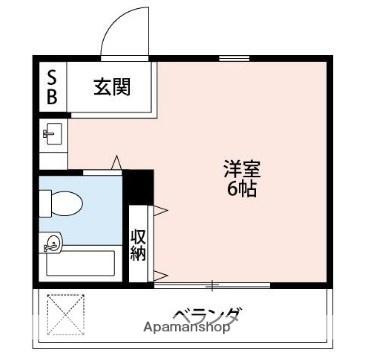 宮戸ハイツ(1K/1階)の間取り写真