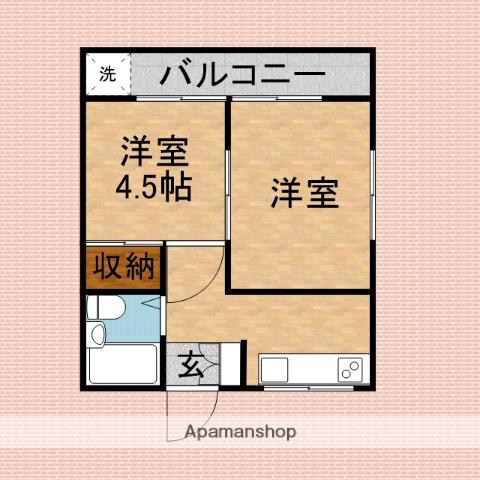 スピ-ドハイツ(2DK/2階)の間取り写真