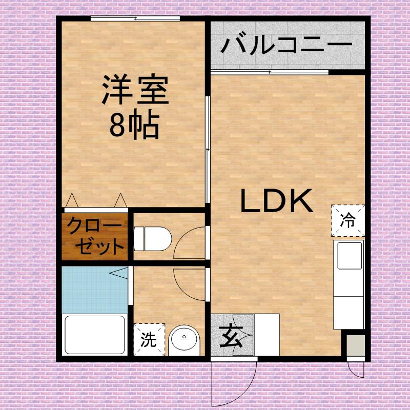 グリーンパレスY(1DK/3階)の間取り写真