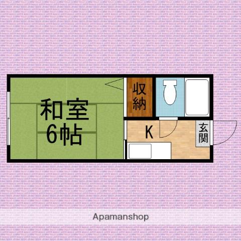 ハイツ貝塚(ワンルーム/2階)の間取り写真