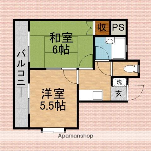 ビレッジ関沢(2K/3階)の間取り写真