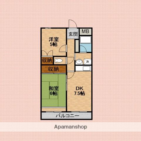 レインボー第二 3階階 間取り