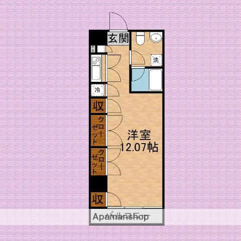 DIMENSION-5(ワンルーム/5階)の間取り写真