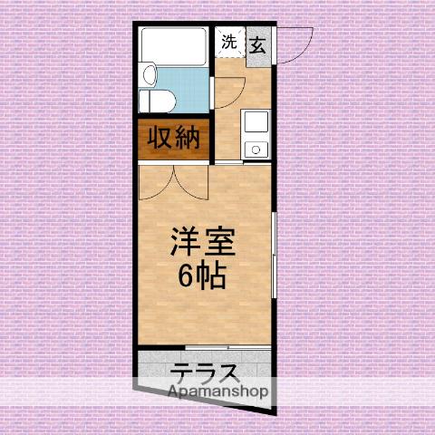 ヴィラージュアベ(1K/1階)の間取り写真