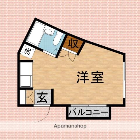 オガワコーポ(ワンルーム/1階)の間取り写真