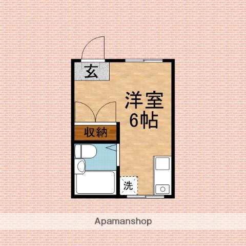 マンション東(ワンルーム/1階)の間取り写真