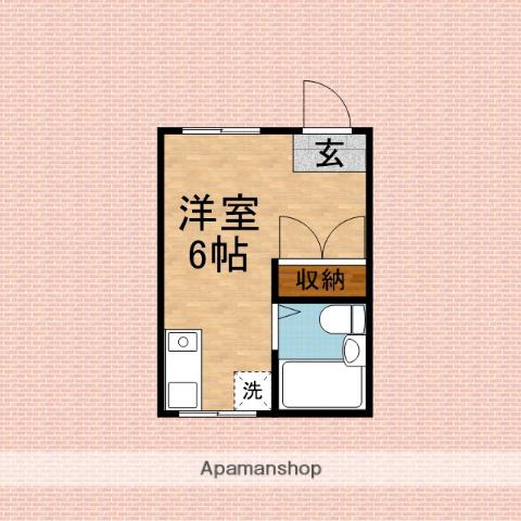 マンション東(ワンルーム/1階)の間取り写真