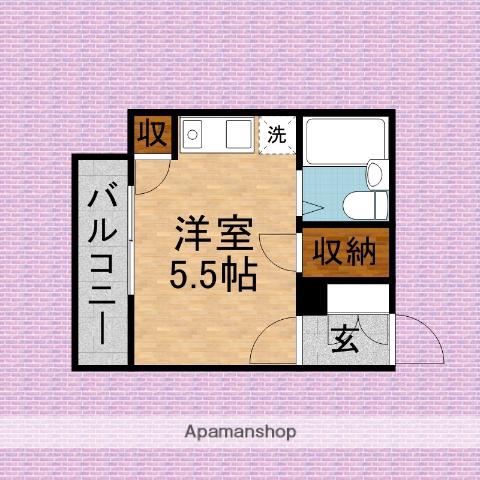 シオミプラザエイト(ワンルーム/2階)の間取り写真