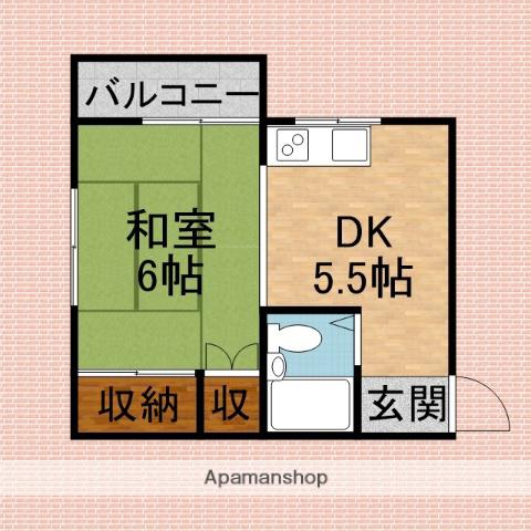 Tハイム(1DK/1階)の間取り写真
