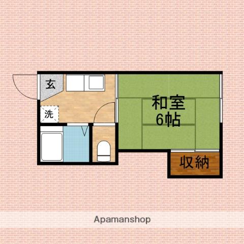 ラミアカーサ(1K/1階)の間取り写真