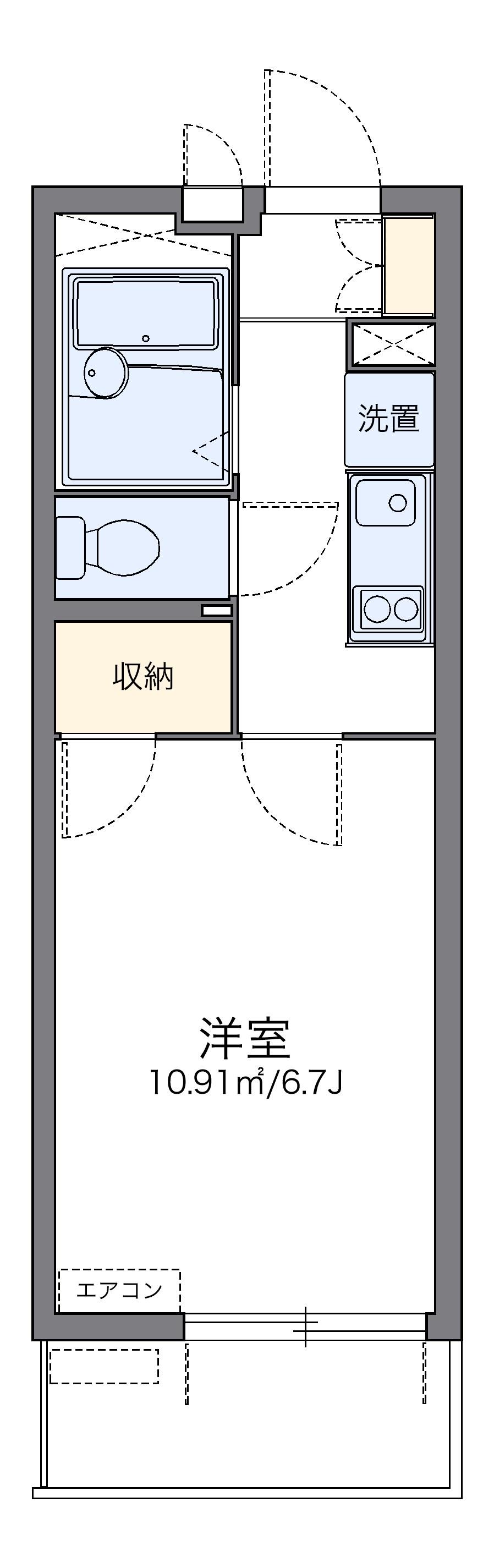 レオパレスTF ONE 4階階 間取り