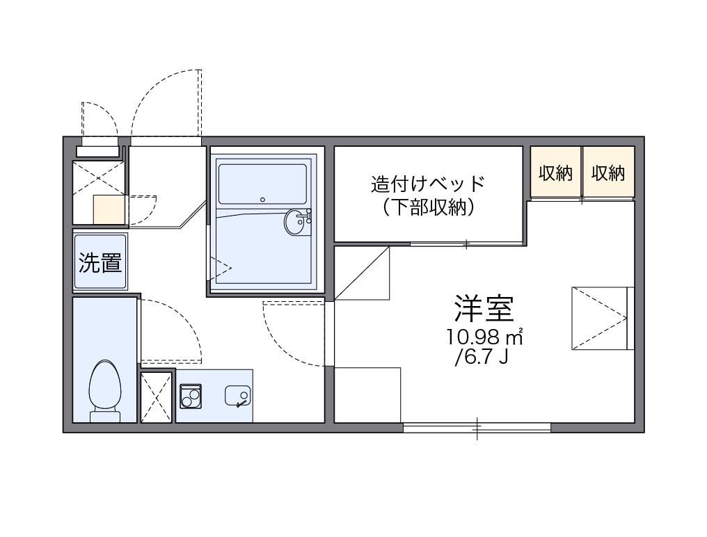 レオパレスクレベール(1K/2階)の間取り写真