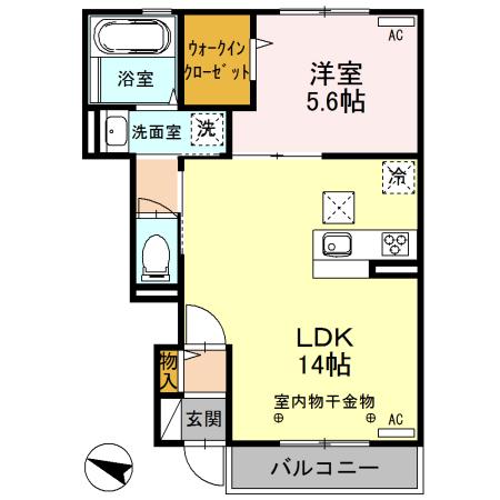 サンメゾンMS(1LDK/1階)の間取り写真