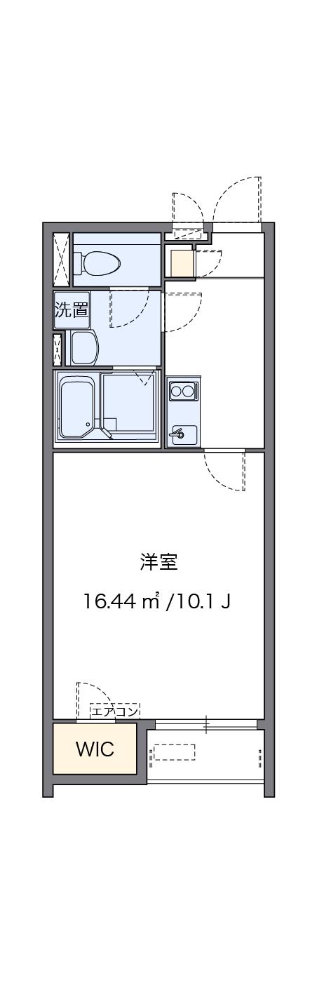 クレイノビアンカ(1K/2階)の間取り写真