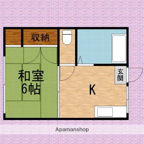 トーアコーポ(1K/2階)の間取り写真