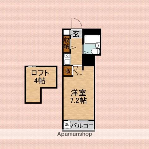 リベラル志木(1K/2階)の間取り写真