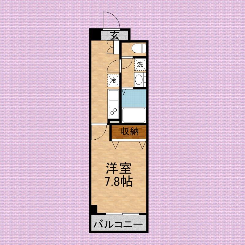 ボン クラージュ(1K/2階)の間取り写真