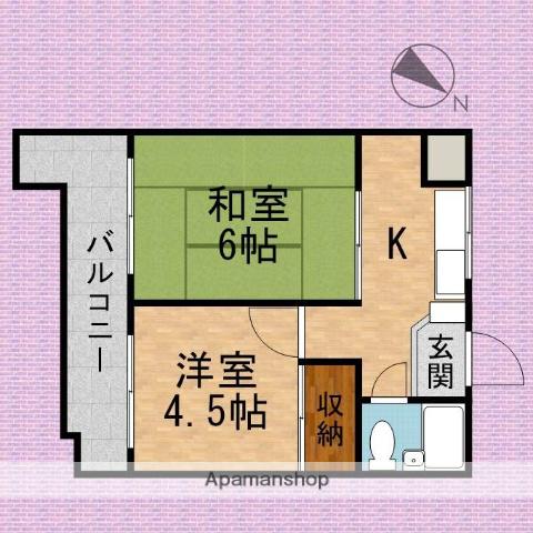 メゾン溝沼(2K/3階)の間取り写真