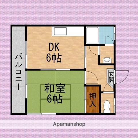 コーポ・シライ(1DK/2階)の間取り写真