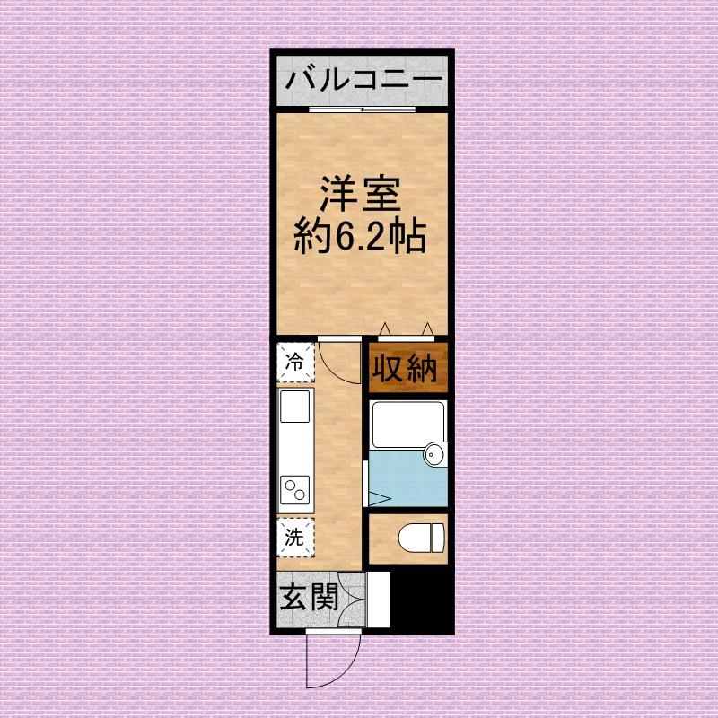 ドミール上福岡(1K/1階)の間取り写真