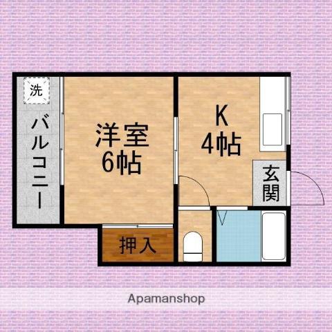 メゾン2195(1K/2階)の間取り写真