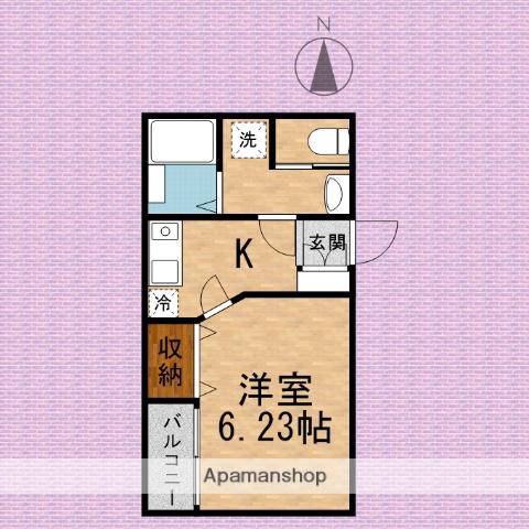 JHジェミニみずほ台(1K/1階)の間取り写真