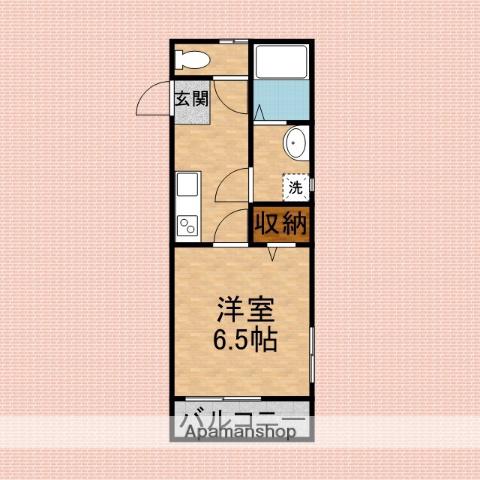 イーリス上福岡(1K/3階)の間取り写真
