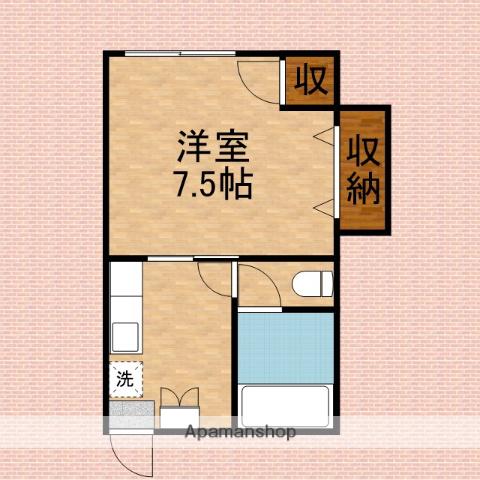 第ニ原コーポ(1K/2階)の間取り写真