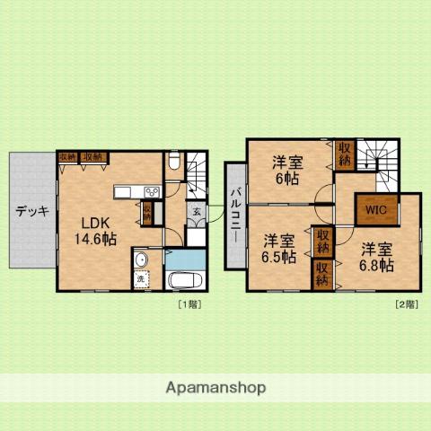 東武鉄道東上線 上福岡駅 徒歩13分 2階建 築5年(3LDK)の間取り写真
