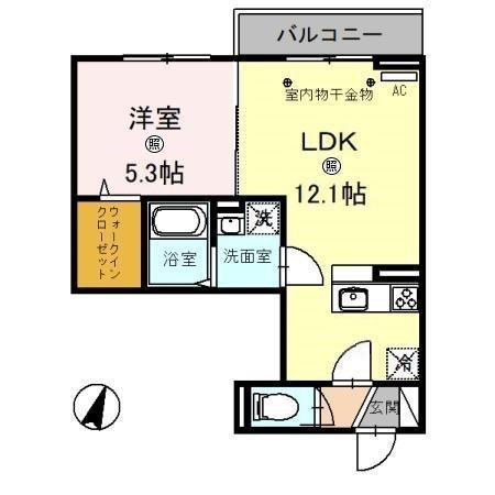 エクセレンテ(1LDK/3階)の間取り写真