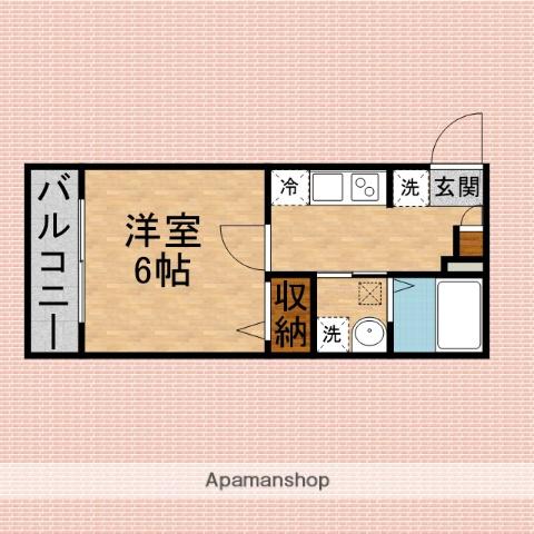 パークエクセル(1K/2階)の間取り写真