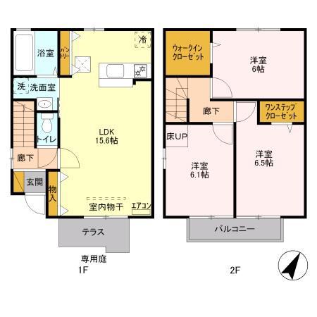 ハーベストテラス　ＥＡＳＴ(3LDK)の間取り写真