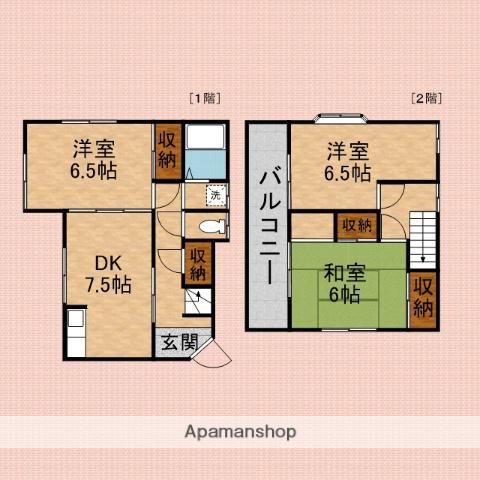 東武鉄道東上線 朝霞台駅 徒歩13分 2階建 築44年(3DK)の間取り写真