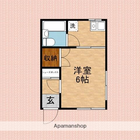 ブルーベル(1K/1階)の間取り写真