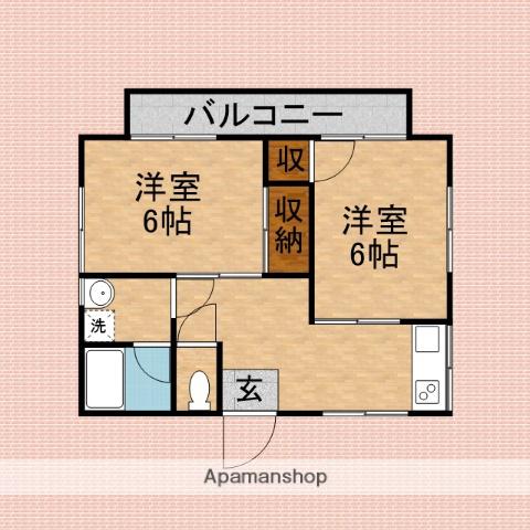 コーポ清水(2K/2階)の間取り写真