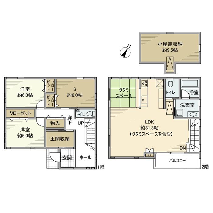 東武鉄道東上線 ふじみ野駅 徒歩11分 2階建 築6年(2SLDK)の間取り写真