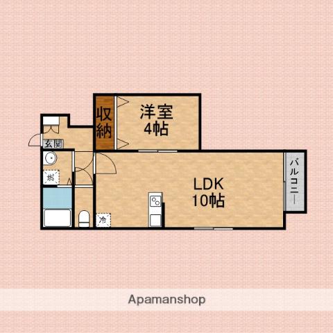 リヴェール川越(1LDK/1階)の間取り写真
